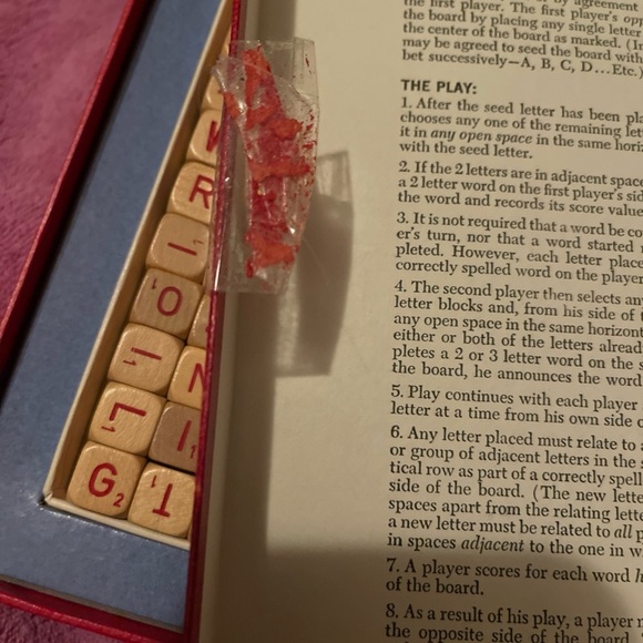 Classic Word Game with Blue and Cream Design Vintage - Picture 9 of 12